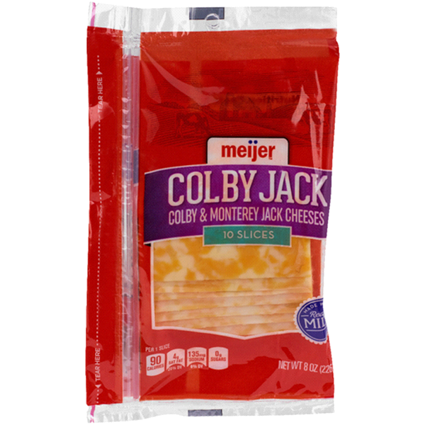 slide 1 of 1, Meijer Natural Sliced Colby Jack Cheese, 8 oz