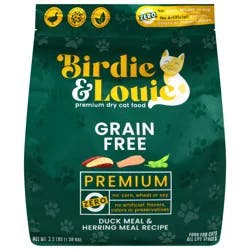 Birdie & Louie Grain-Free Premium Dry All Life Stages Duck Meal & Herring Meal Recipe Cat Food 3.5 lb