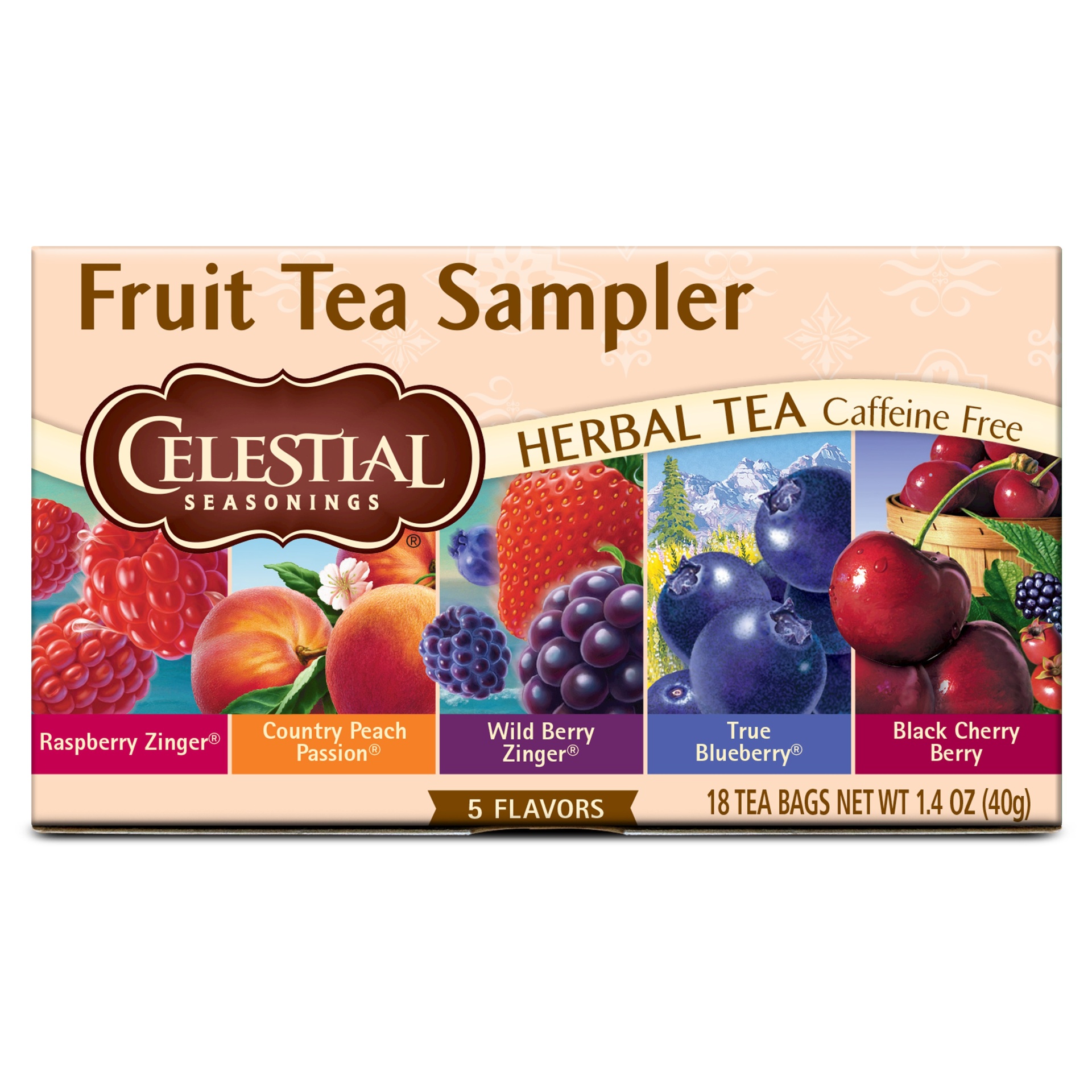 slide 1 of 6, Celestial Seasonings Fruit Tea Sampler Herbal Tea, 18 ct