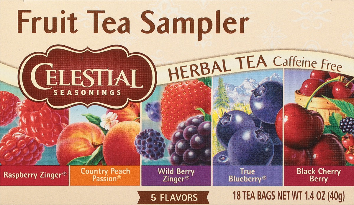 slide 5 of 8, Celestial Seasonings Caffeine Free Fruit Tea Sampler Herbal Tea 20 Bags, 20 ct