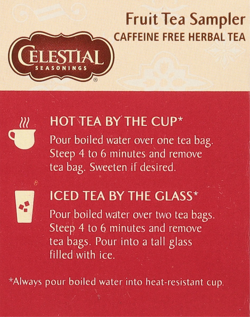 slide 6 of 8, Celestial Seasonings Caffeine Free Fruit Tea Sampler Herbal Tea 20 Bags, 20 ct