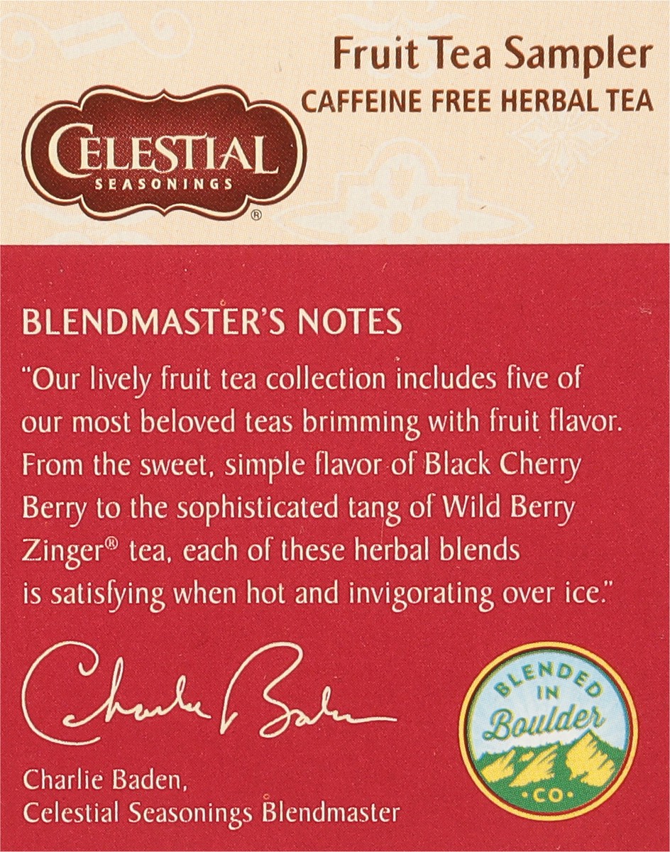 slide 7 of 8, Celestial Seasonings Caffeine Free Fruit Tea Sampler Herbal Tea 20 Bags, 20 ct
