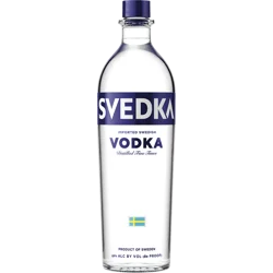 SVEDKA Original Vodka, Unflavored Vodka, 1L Bottle, 40% ABV
