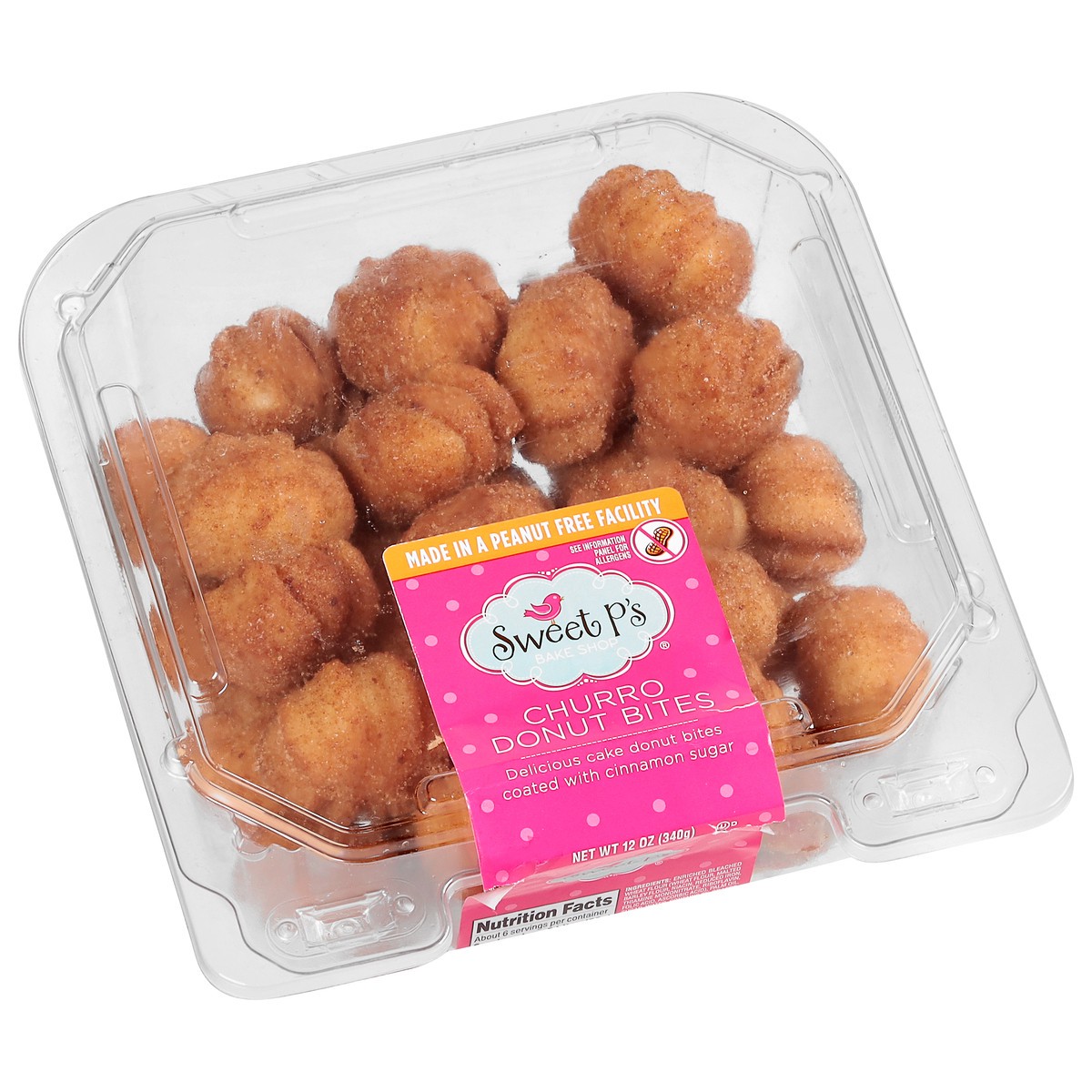 slide 3 of 14, Sweet P's Bake Shop Donut Bites, Churro - 12 oz, 