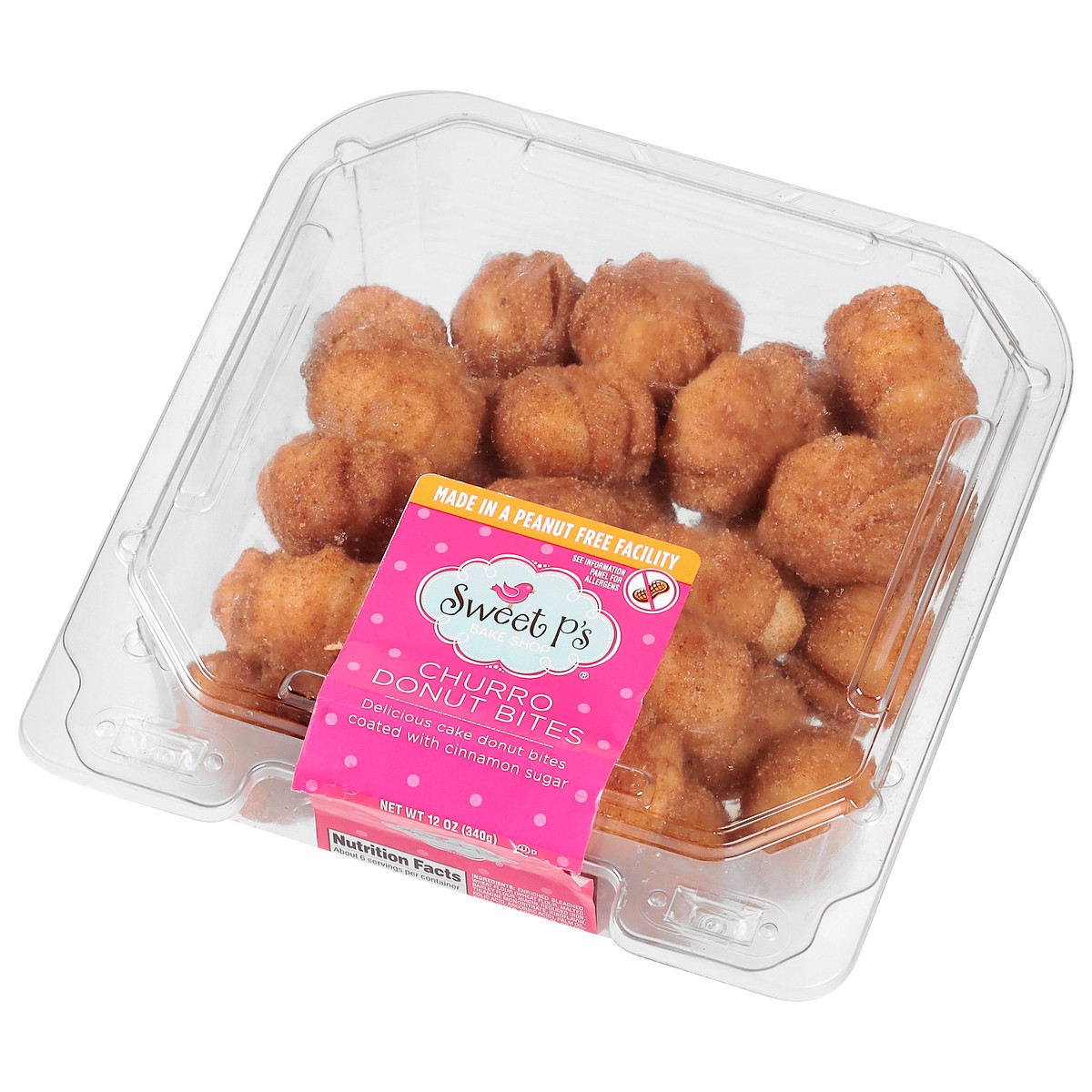 slide 5 of 14, Sweet P's Bake Shop Donut Bites, Churro - 12 oz, 