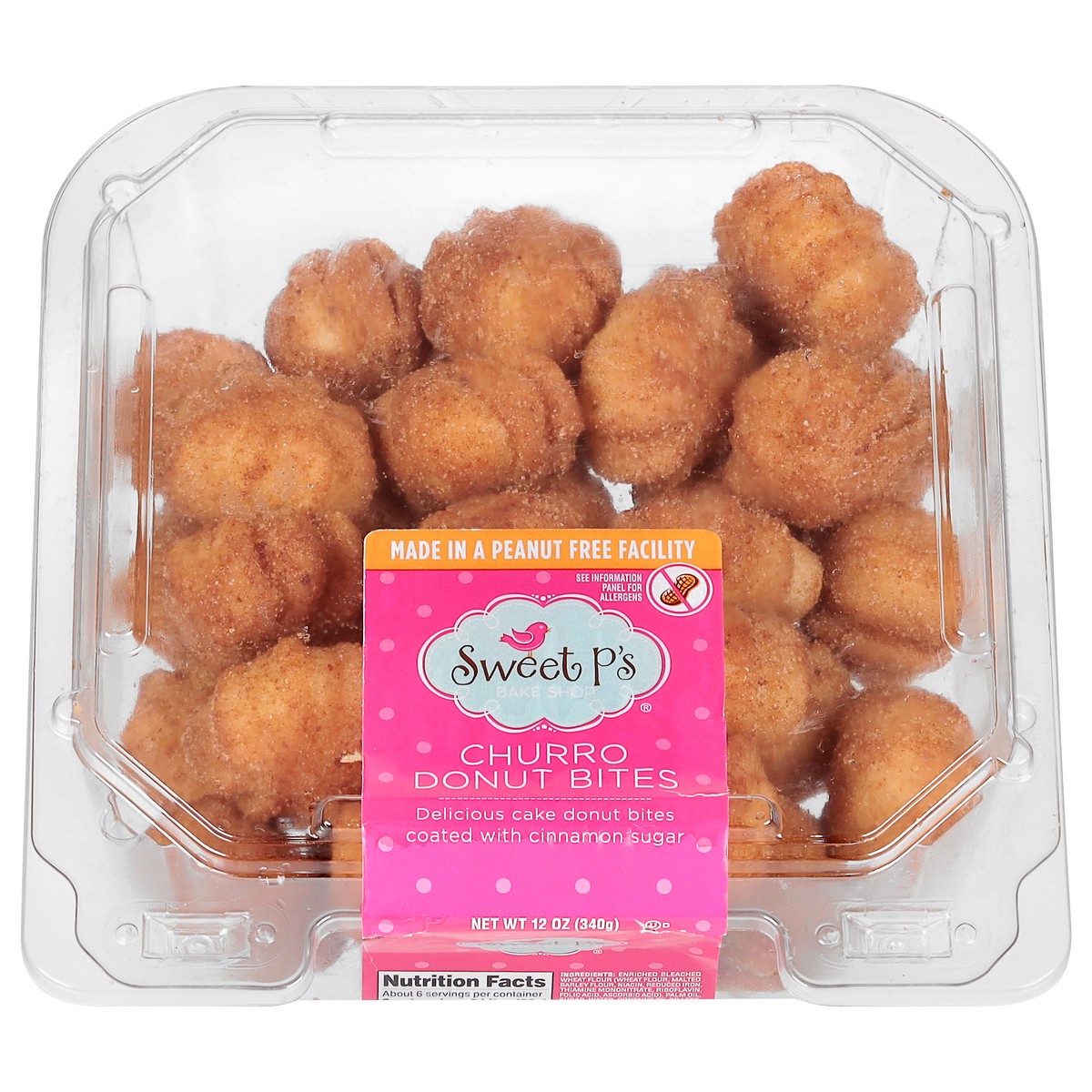 slide 1 of 14, Sweet P's Bake Shop Donut Bites, Churro - 12 oz, 