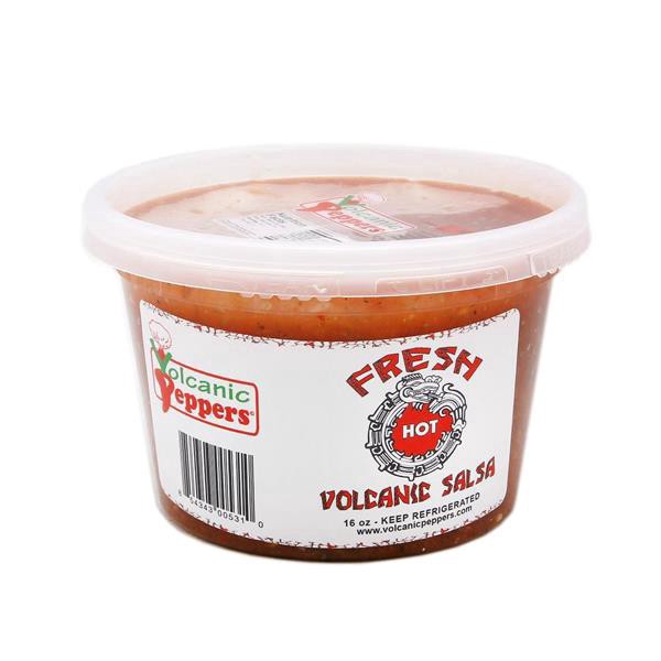 slide 1 of 1, Volcanic Peppers Hot Fresh Salsa, 16 oz