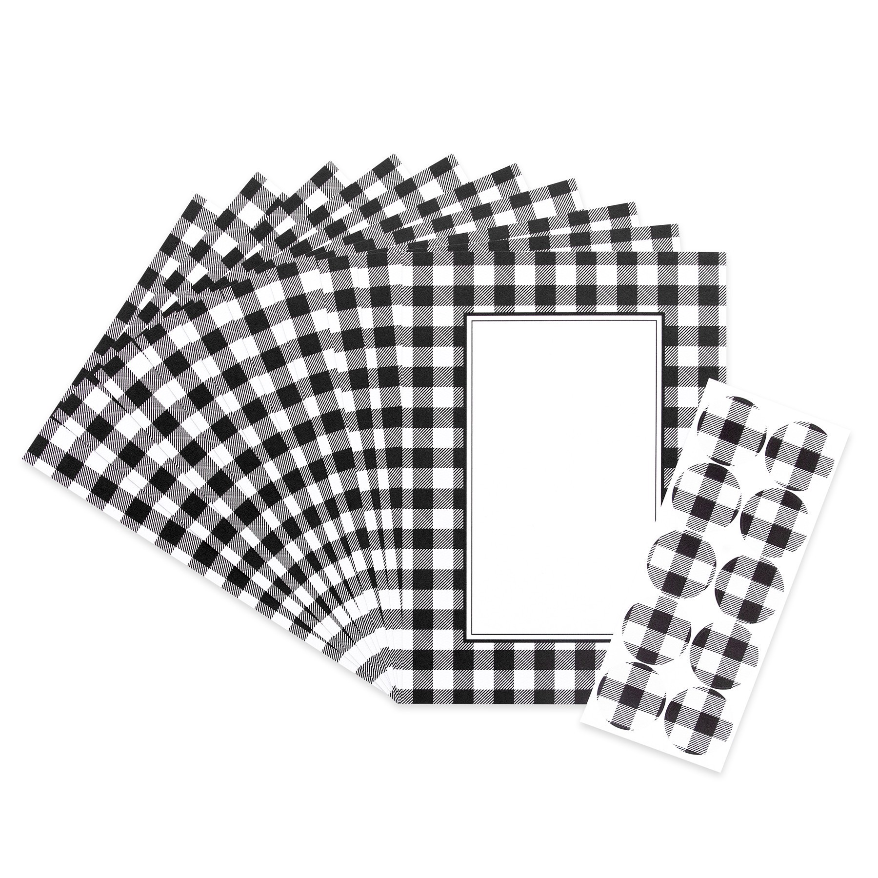 slide 2 of 6, Buffalo Check Flat Cards & Envelopes By Recollections, 5" X 7", 5 in x 7 in