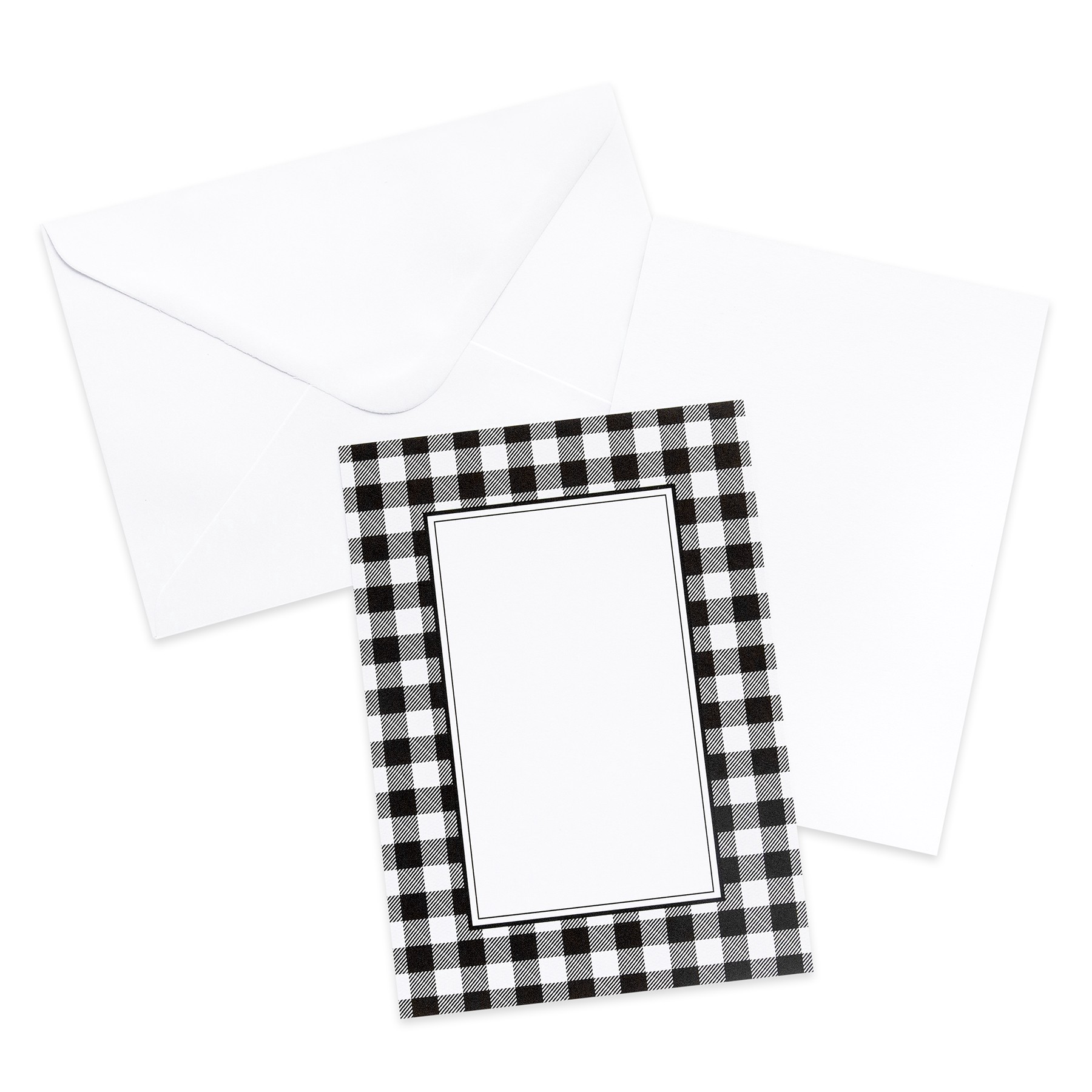 slide 6 of 6, Buffalo Check Flat Cards & Envelopes By Recollections, 5" X 7", 5 in x 7 in