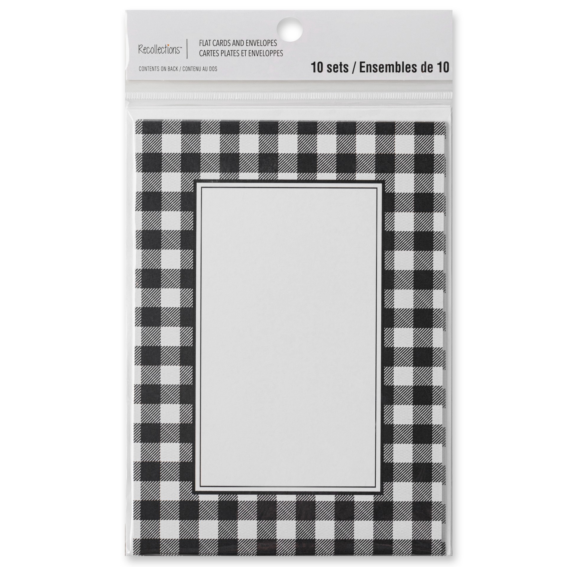 slide 4 of 6, Buffalo Check Flat Cards & Envelopes By Recollections, 5" X 7", 5 in x 7 in