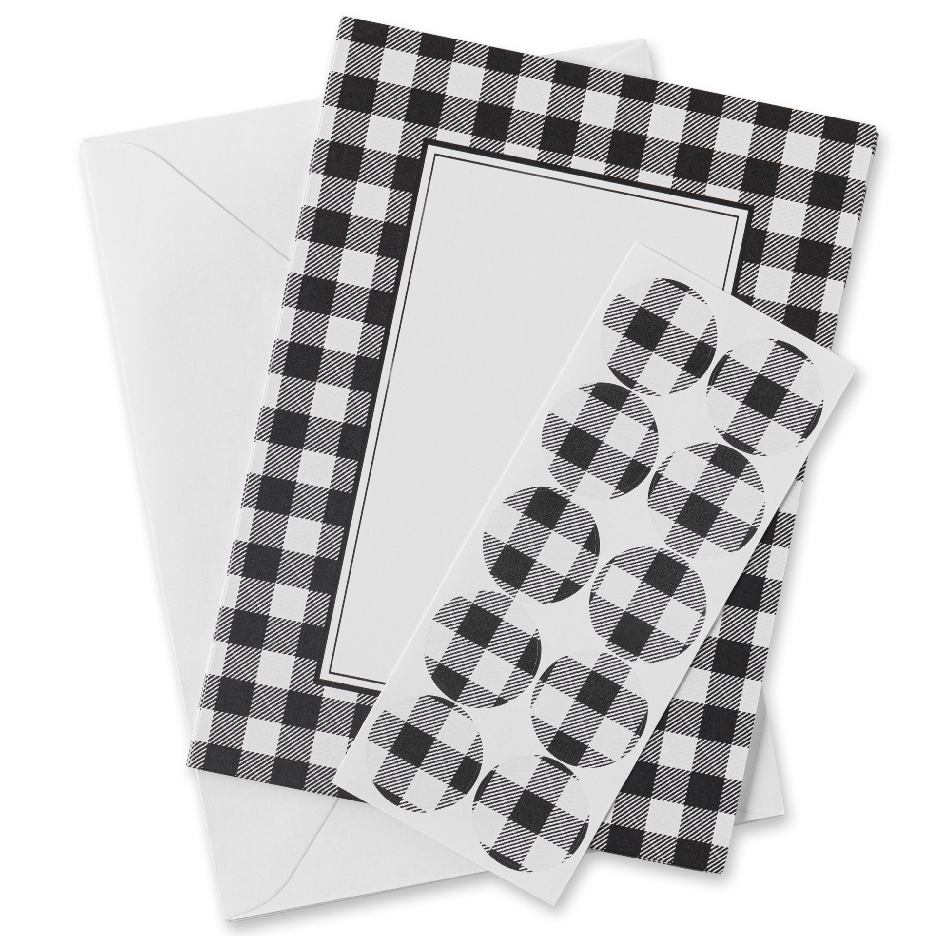 slide 3 of 6, Buffalo Check Flat Cards & Envelopes By Recollections, 5" X 7", 5 in x 7 in