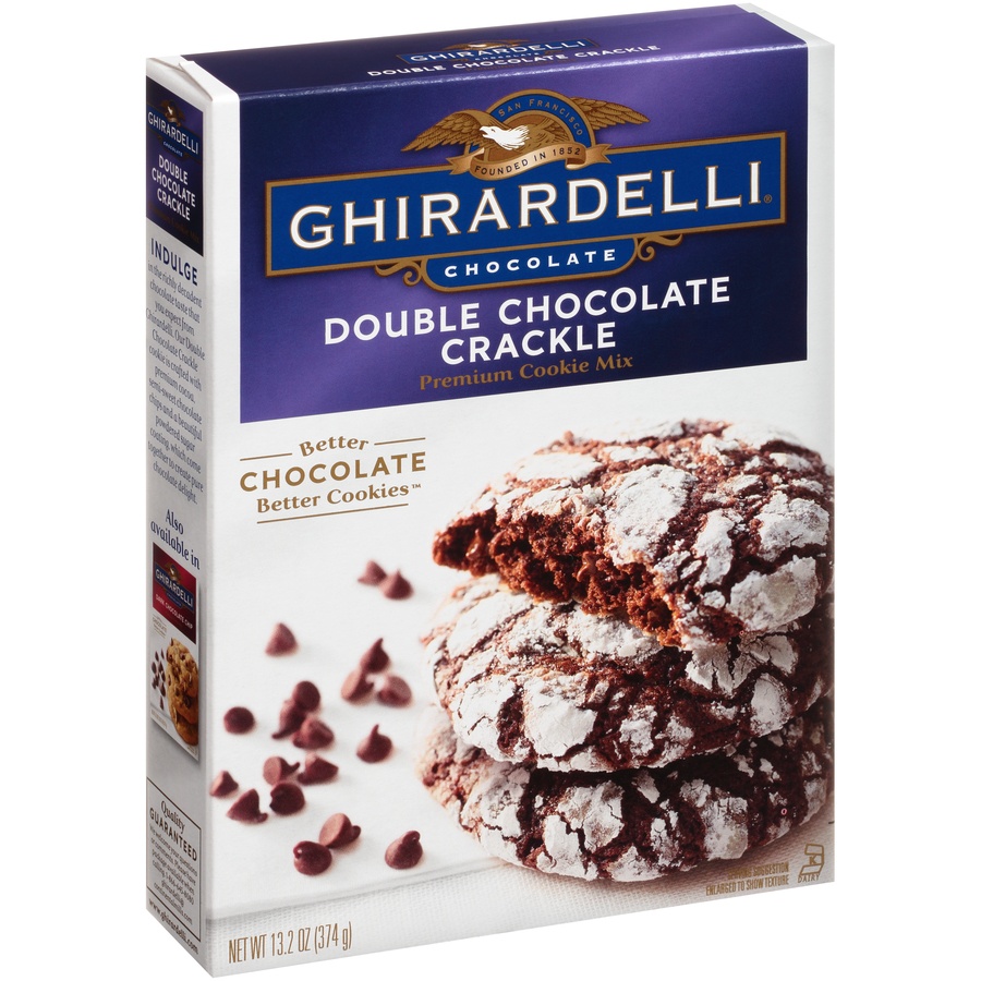 slide 2 of 8, Ghirardelli Double Chocolate Crackle Premium Cookie Mix, 13.2 oz