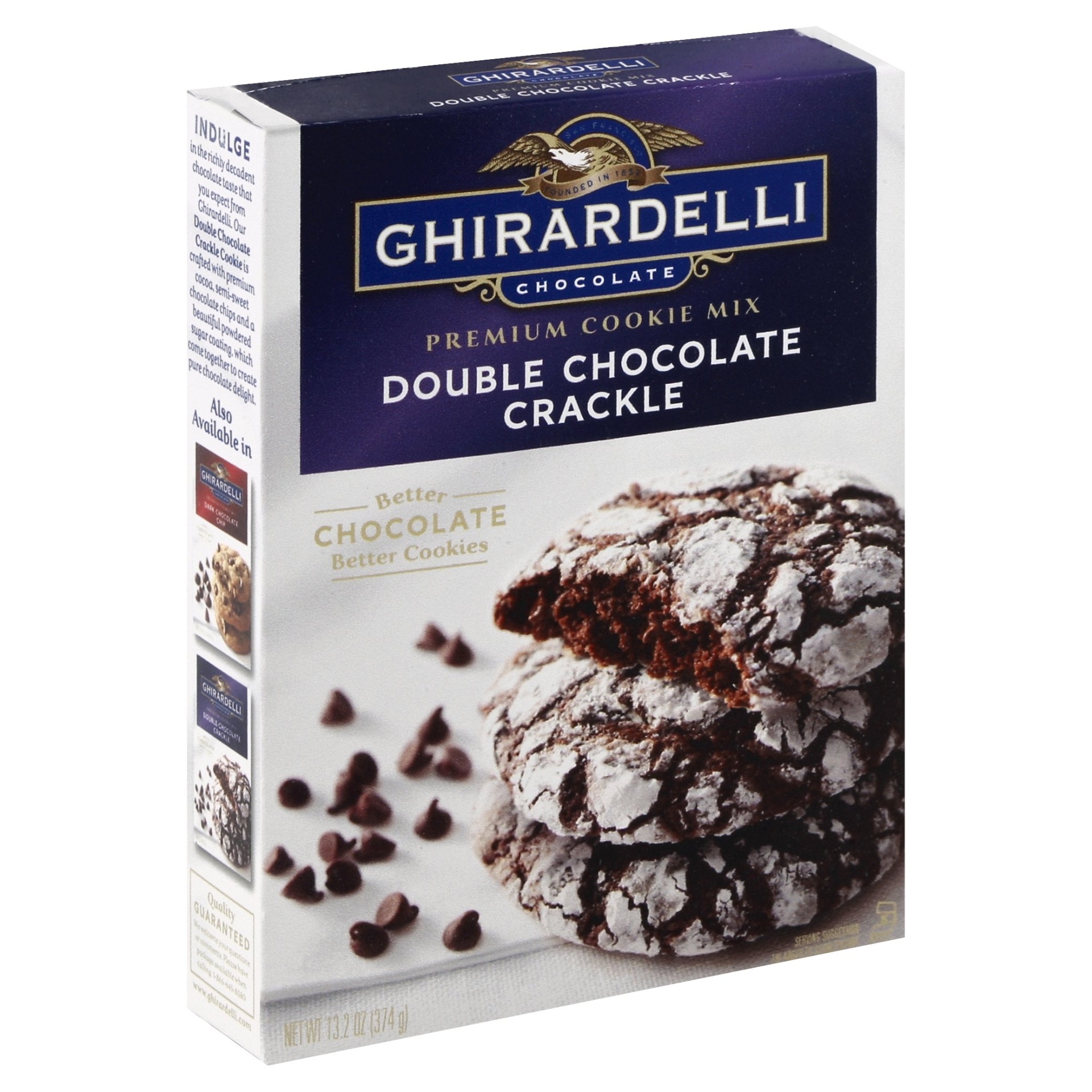 slide 1 of 8, Ghirardelli Double Chocolate Crackle Premium Cookie Mix, 13.2 oz