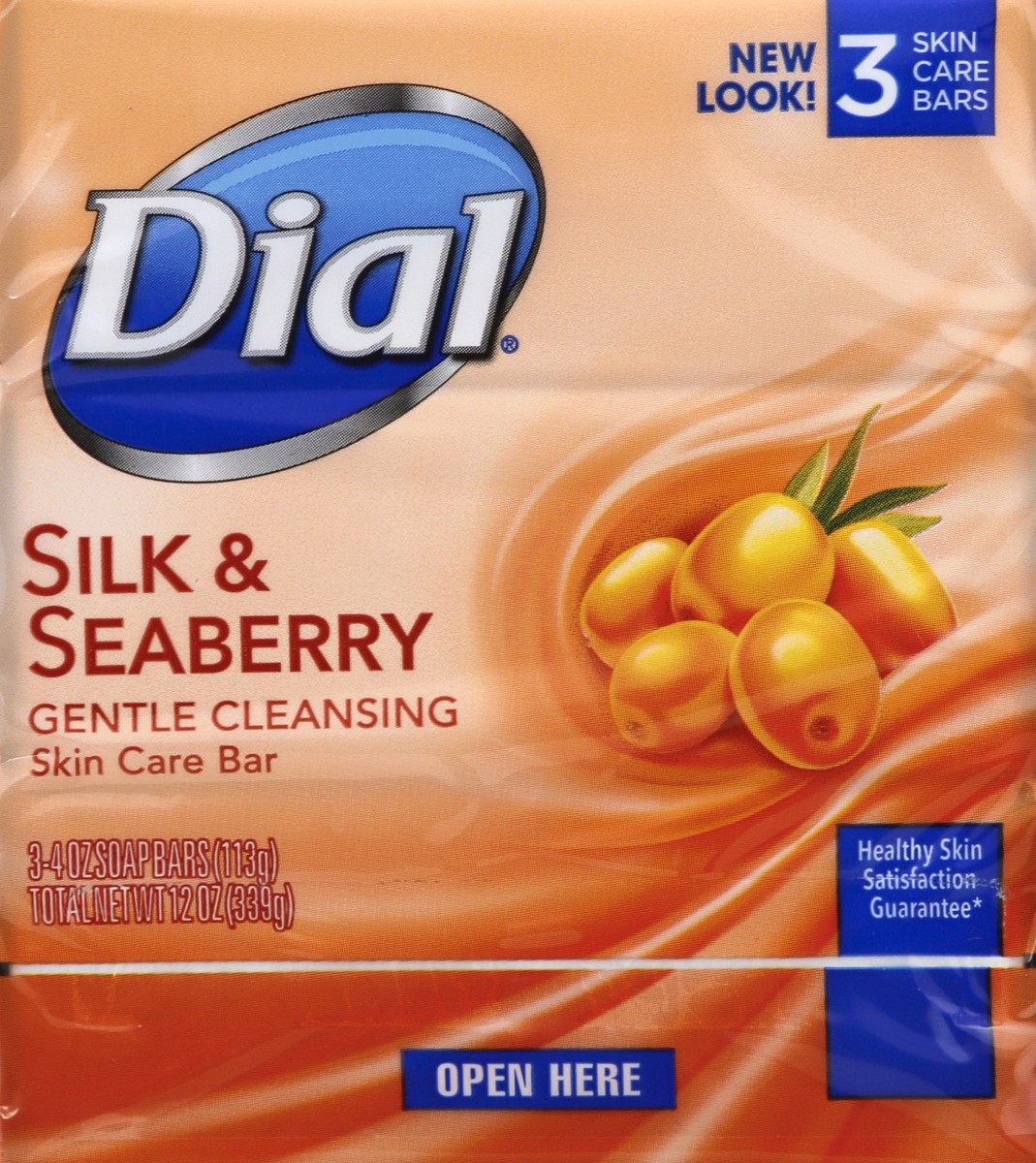 slide 4 of 10, Dial Gentle Cleansing Silk & Seaberry Skin Care Bar 3 ea, 3 ct