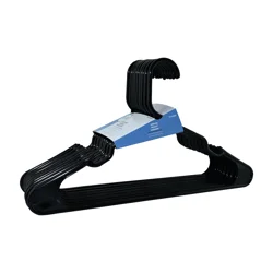 ROOM & RETREAT R+r Hangers, Black, 15 Count