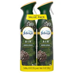 Febreze Air Effects Odor-Fighting Air Freshener Winter Spruce, 8.8 oz. Aerosol Can, Pack of 2