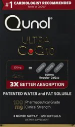 Qunol Ultra 100 mg Softgels CoQ10 120 ea