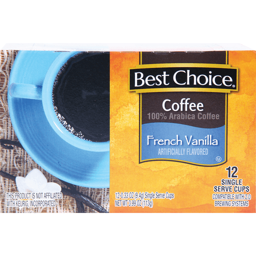 slide 1 of 1, Best Choice Single Serve French Vanilla Coffee K-Cups - 12 ct, 12 ct