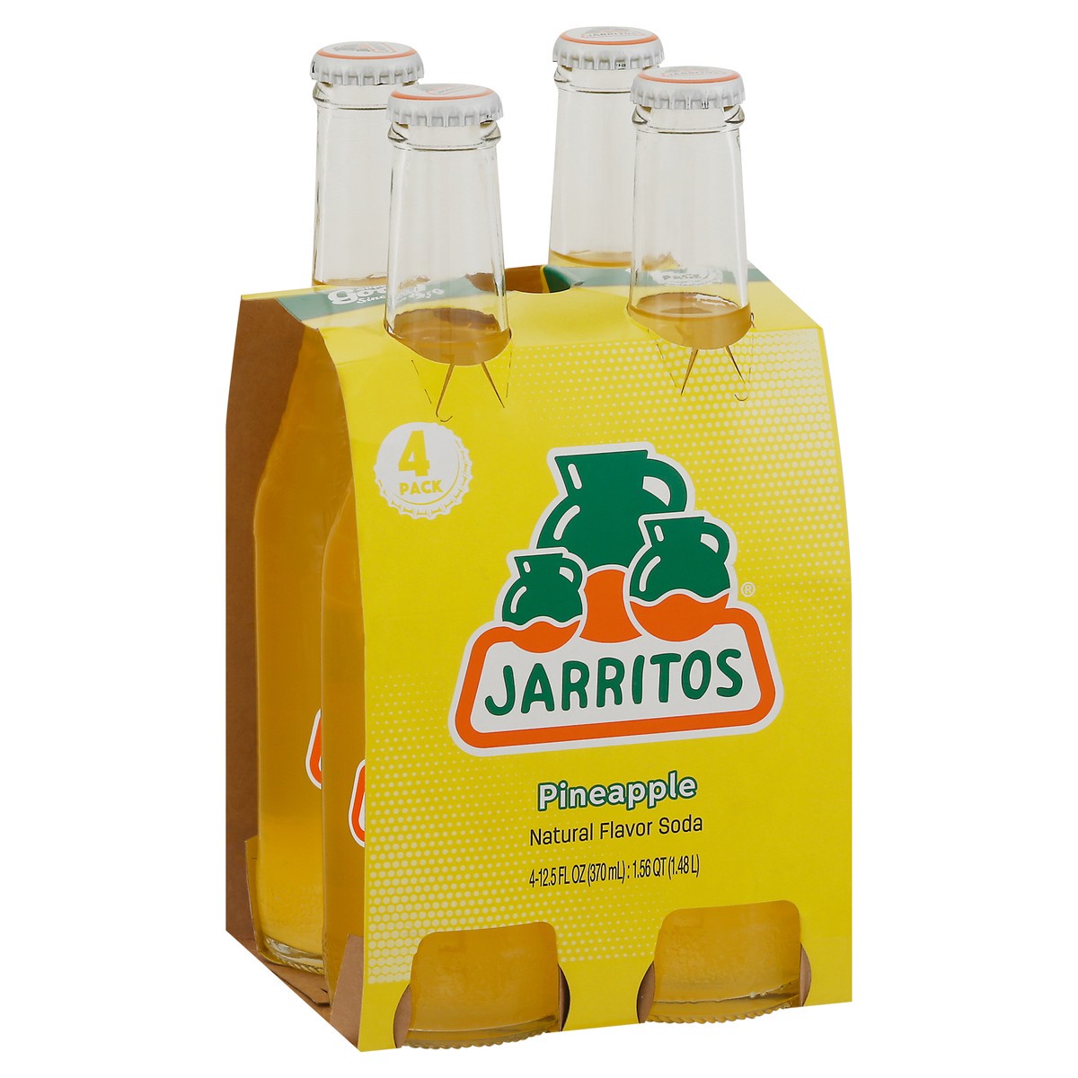 slide 5 of 9, Jarritos Pineapple Soda 4 - 12.5 fl oz Bottles, 4 ct