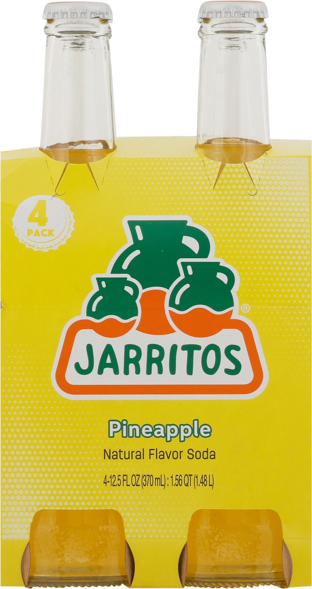 slide 6 of 9, Jarritos Pineapple Soda 4 - 12.5 fl oz Bottles, 4 ct