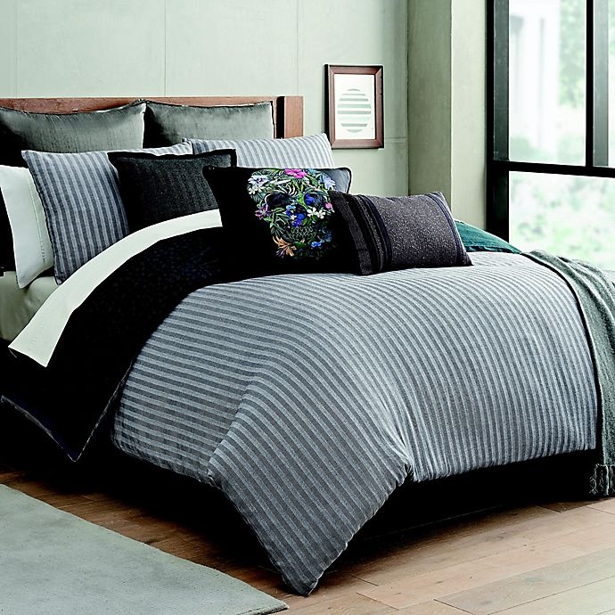 slide 2 of 2, Robert Graham Hudson Reversible Full/Queen Duvet Cover Set - Grey, 3 ct