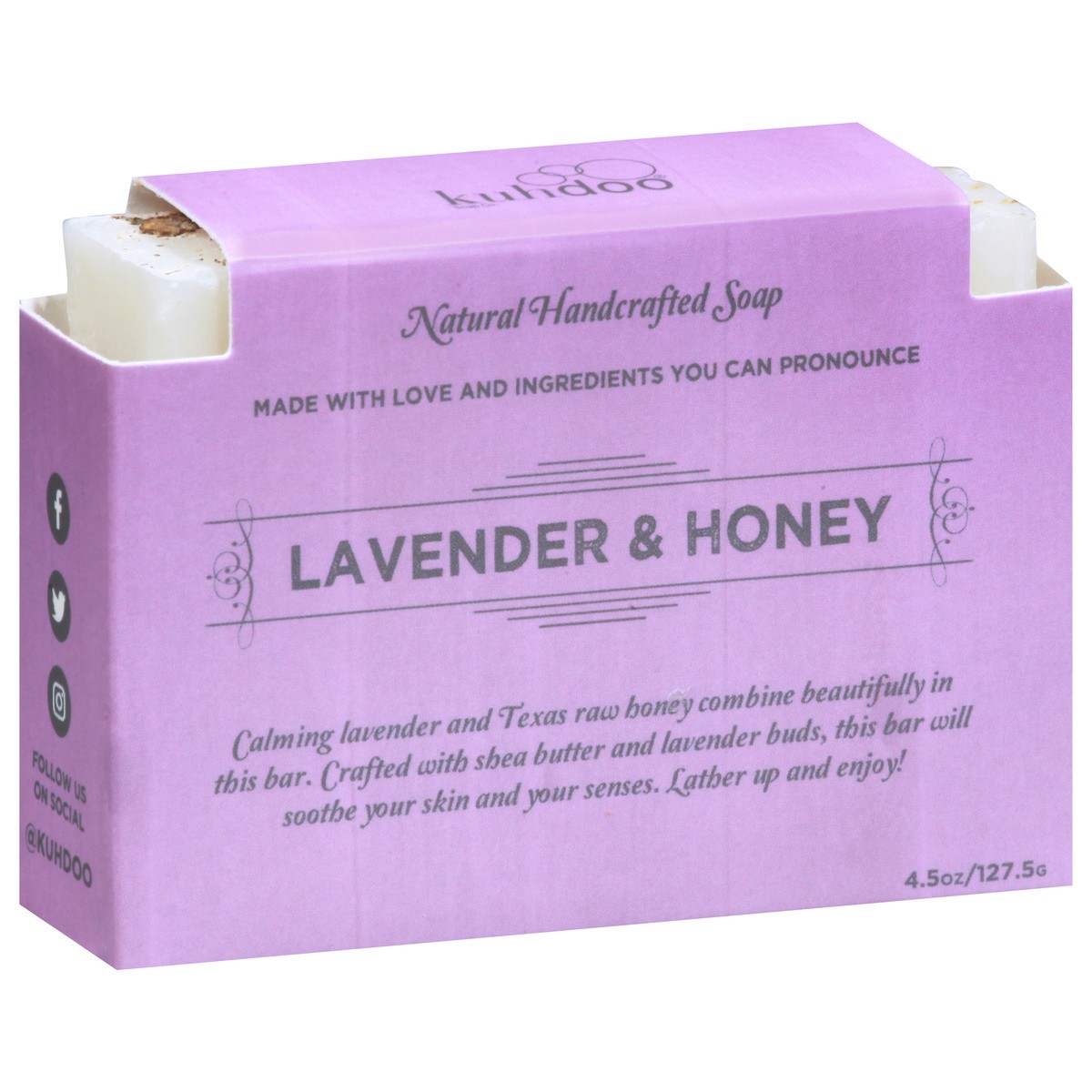 slide 9 of 9, Kuhdoo Natural Handcrafted Lavender & Honey Soap 4.5 oz, 4.5 oz