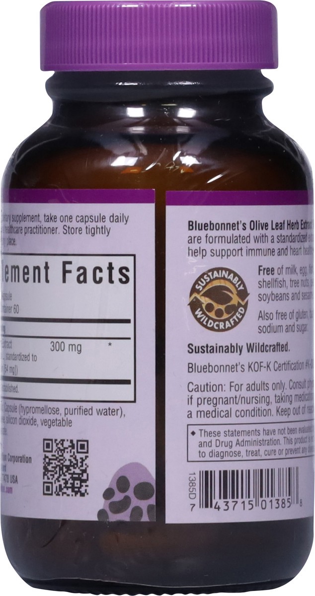 slide 5 of 13, Bluebonnet Nutrition Olive Leaf 60 Vegetable Capsules, 60 ct