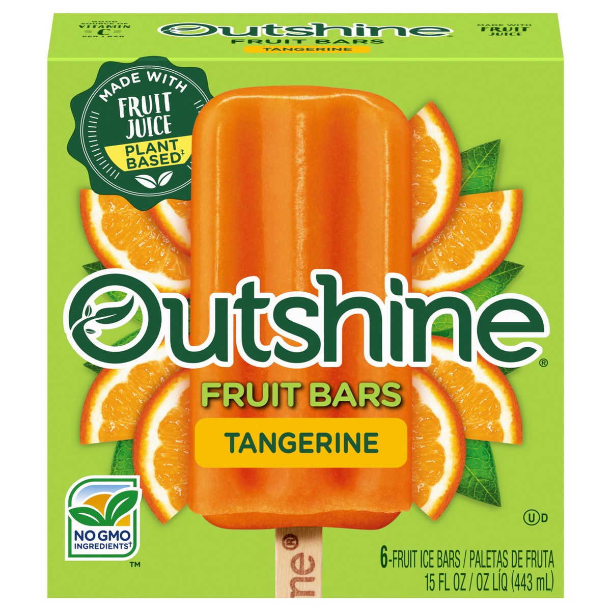 slide 1 of 5, Outshine Tangerine Fruit Bars, 6 ct