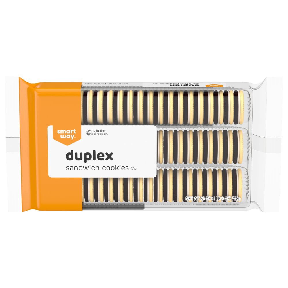 slide 2 of 2, Smart Way Duplex Sandwich Cookies, 25 oz