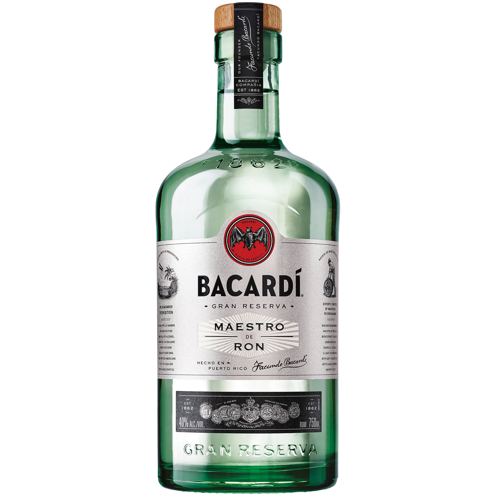 slide 1 of 1, Bacardí Bacardi Gran Reserva Maestro De Ron Rum 40% 75Cl/750Ml, 750 ml