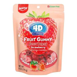 Amos 4D Fruit Gummy Strawberry Burst Candy - 6oz