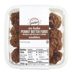 Fresh From Meijer No Bake Peanut Butter Fudge Cookies, 13.5 oz
