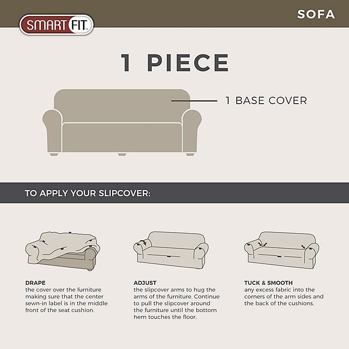 slide 4 of 5, Smart Fit Parker Relaxed Cotton Sofa Slipcover - White, 1 ct