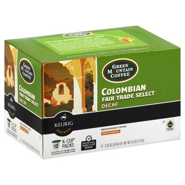 slide 1 of 1, Green Mountain Coffee colombian Fair Trade Decaf K-Cups - 12 ct, 12 ct