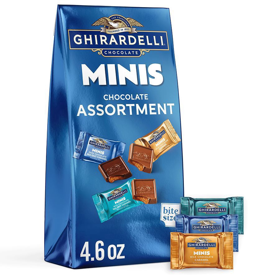 slide 1 of 5, GHIRARDELLI Minis Chocolate Assortment, 4.6 oz Bag, 4.6 oz