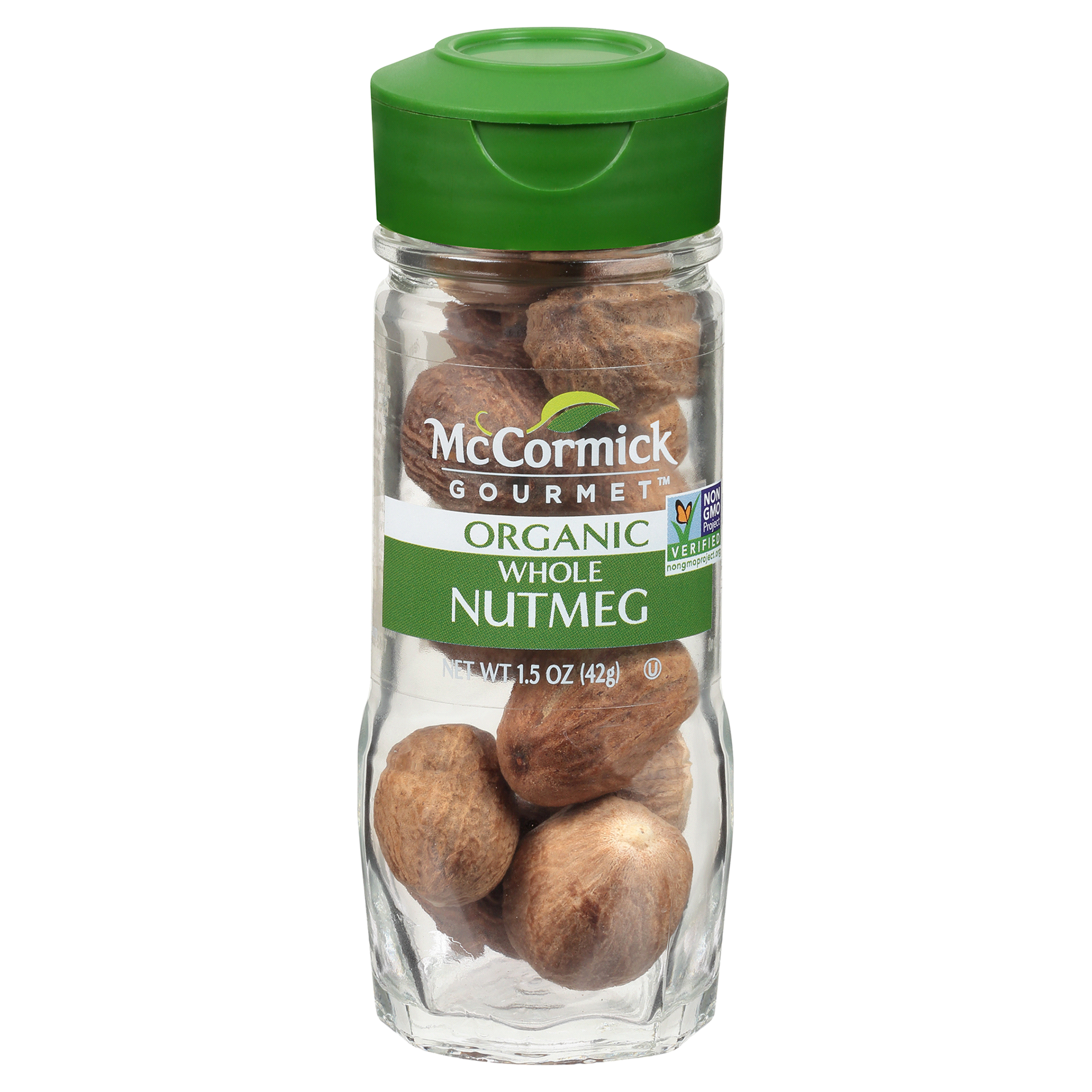 slide 1 of 1, McCormick Gourmet Organic Whole Nutmeg, 1.5 oz