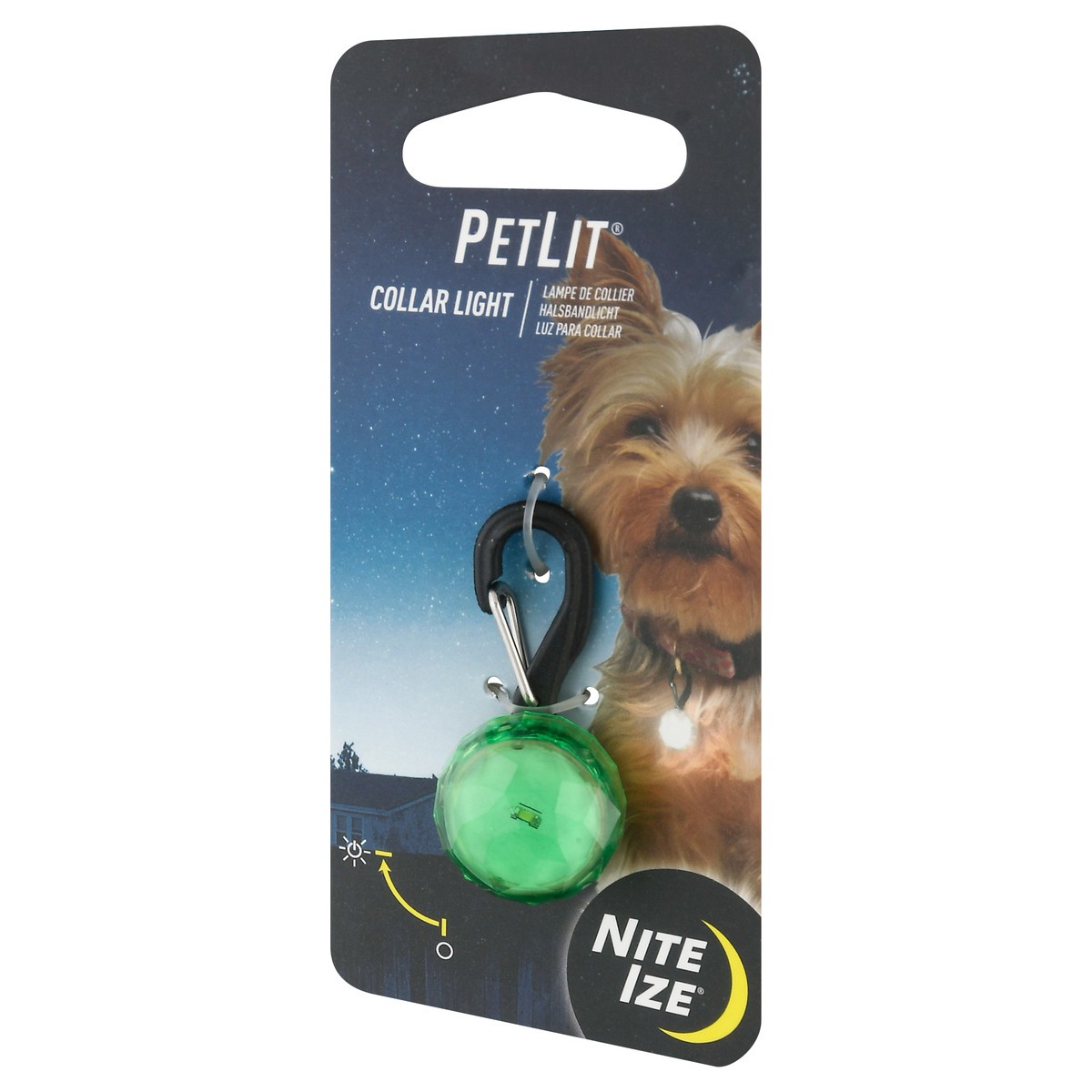 slide 4 of 9, Nite Ize Petlit Lime Jewel Collar Light 1 ea Banded Package, 1 ct