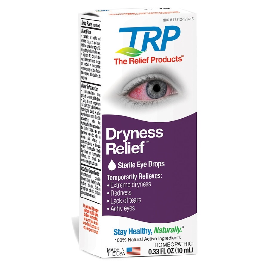 slide 1 of 1, TRP Dryness Relief Eye Drops, 0.33 oz