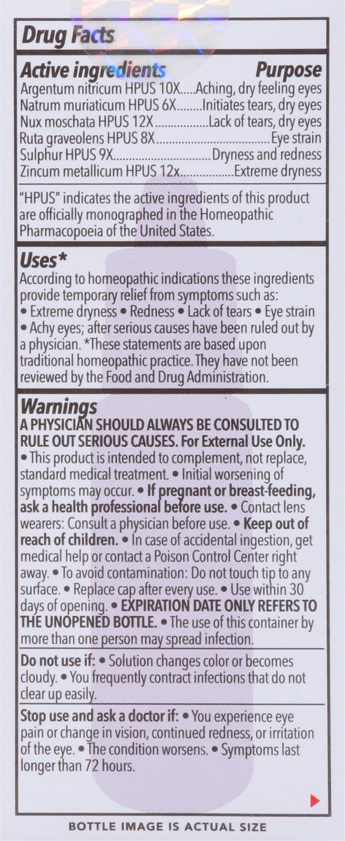 slide 2 of 9, TRP Natural Eyes Dryness Relief Sterile Eye Drops 0.33 fl oz, 0.33 fl oz