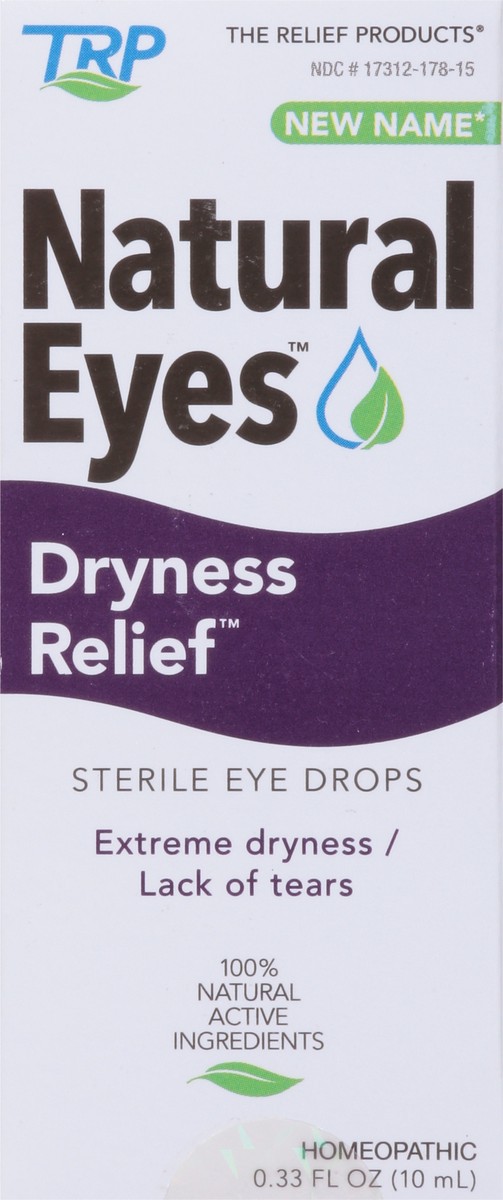 slide 7 of 9, TRP Natural Eyes Dryness Relief Sterile Eye Drops 0.33 fl oz, 0.33 fl oz