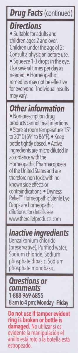 slide 3 of 9, TRP Natural Eyes Dryness Relief Sterile Eye Drops 0.33 fl oz, 0.33 fl oz
