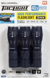 Bell + Howell Taclight High Performance Flashlight 3 Pack