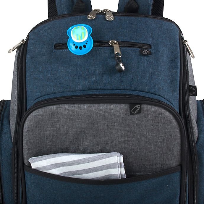 slide 3 of 7, Fisher-Price Kaden Super Cooler Backpack Diaper Bag - Blue, 1 ct
