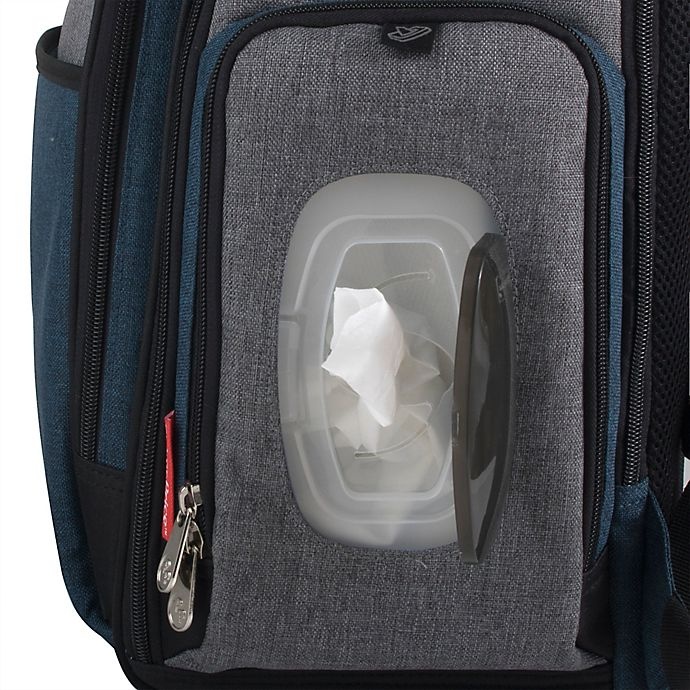slide 4 of 7, Fisher-Price Kaden Super Cooler Backpack Diaper Bag - Blue, 1 ct
