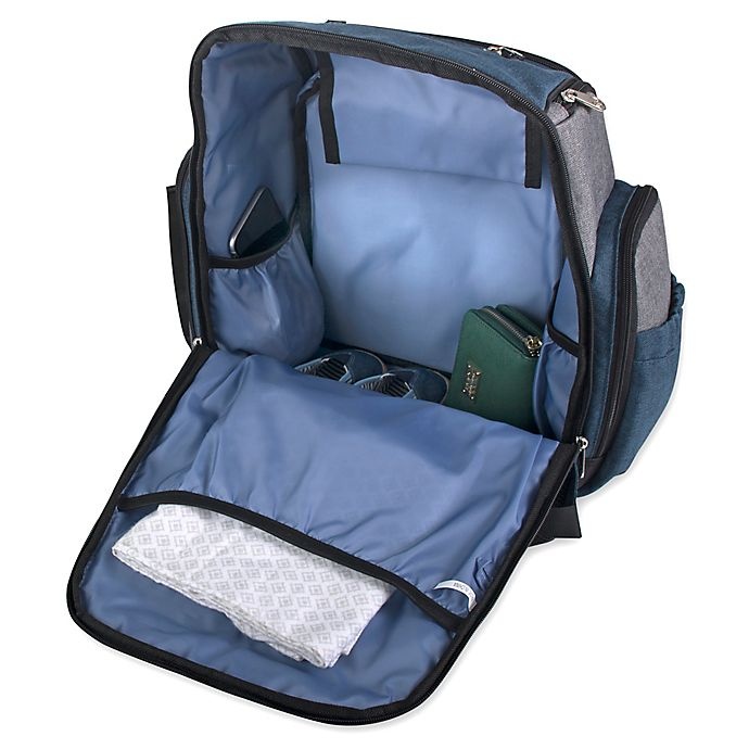 slide 5 of 7, Fisher-Price Kaden Super Cooler Backpack Diaper Bag - Blue, 1 ct