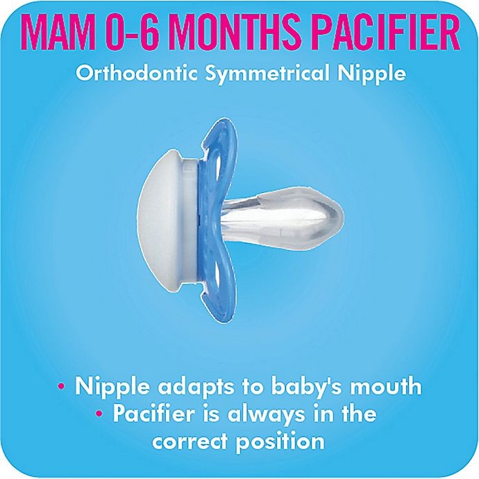 slide 6 of 12, MAM Love & Affection Age 0-6 Months I Love Mommy Pacifier - Blue, 2 ct