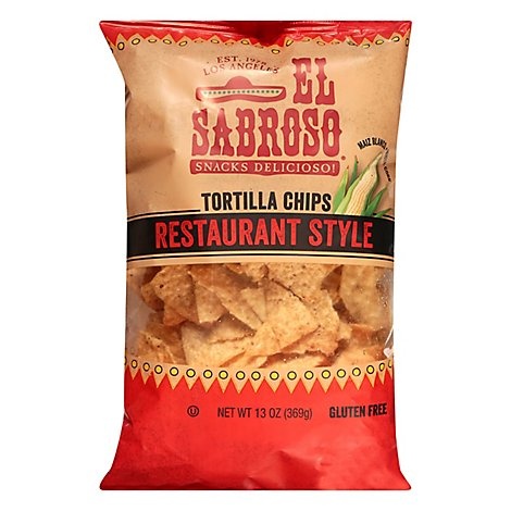 slide 1 of 1, El Sabroso Restaurant Style Tortilla Chips, 13 oz