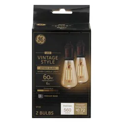 GE LED Vintage Style Medium Base Bulbs 2 ea