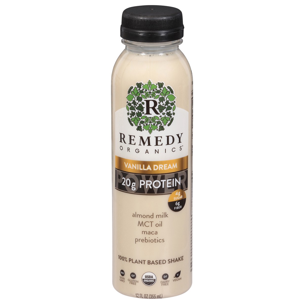 slide 1 of 9, Remedy Organics 100% Plant Based Vanilla Dream Shake 12 fl oz, 12 fl oz