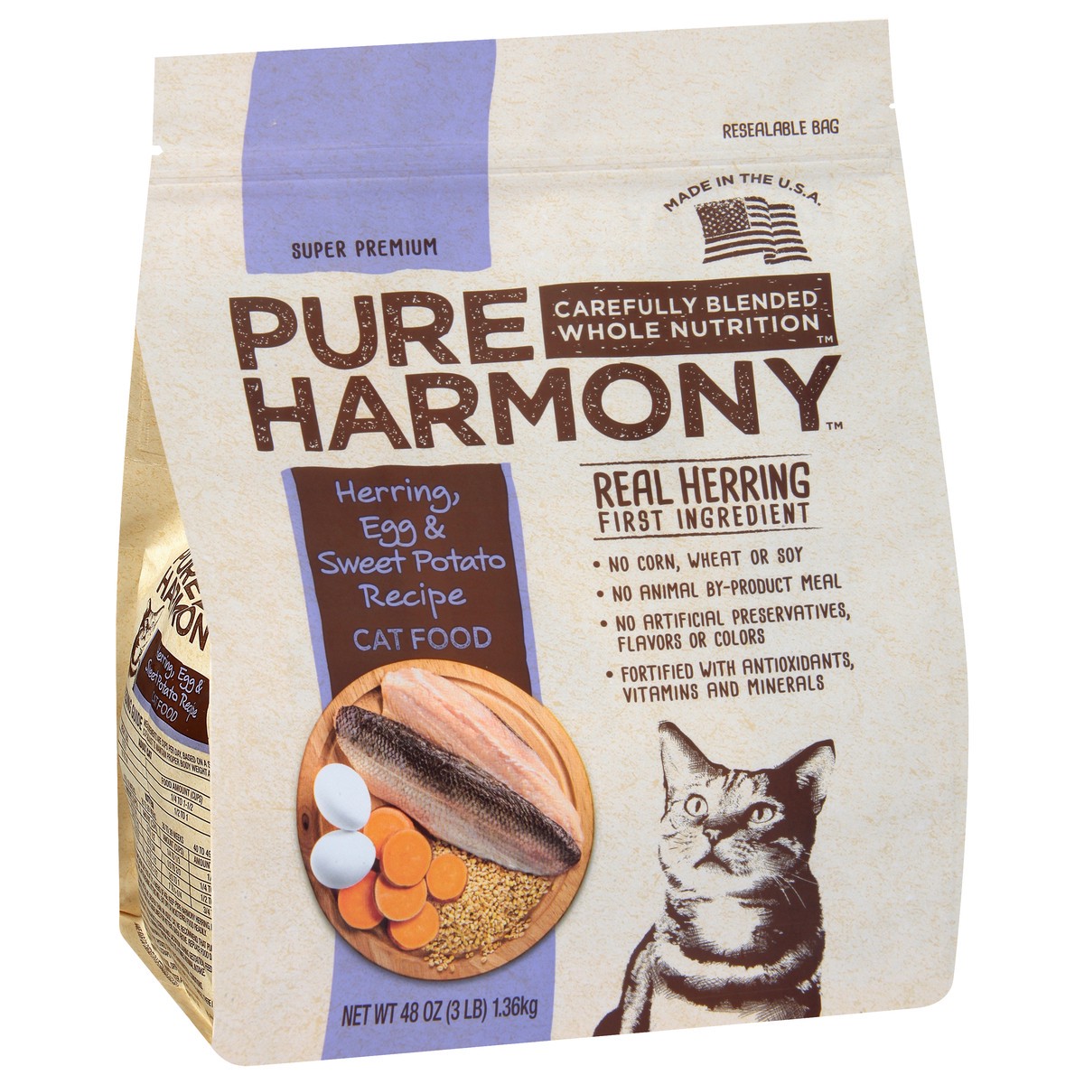 slide 2 of 9, Pure Harmony Herring Egg & Sweet Potato Cat Food, 3 lb